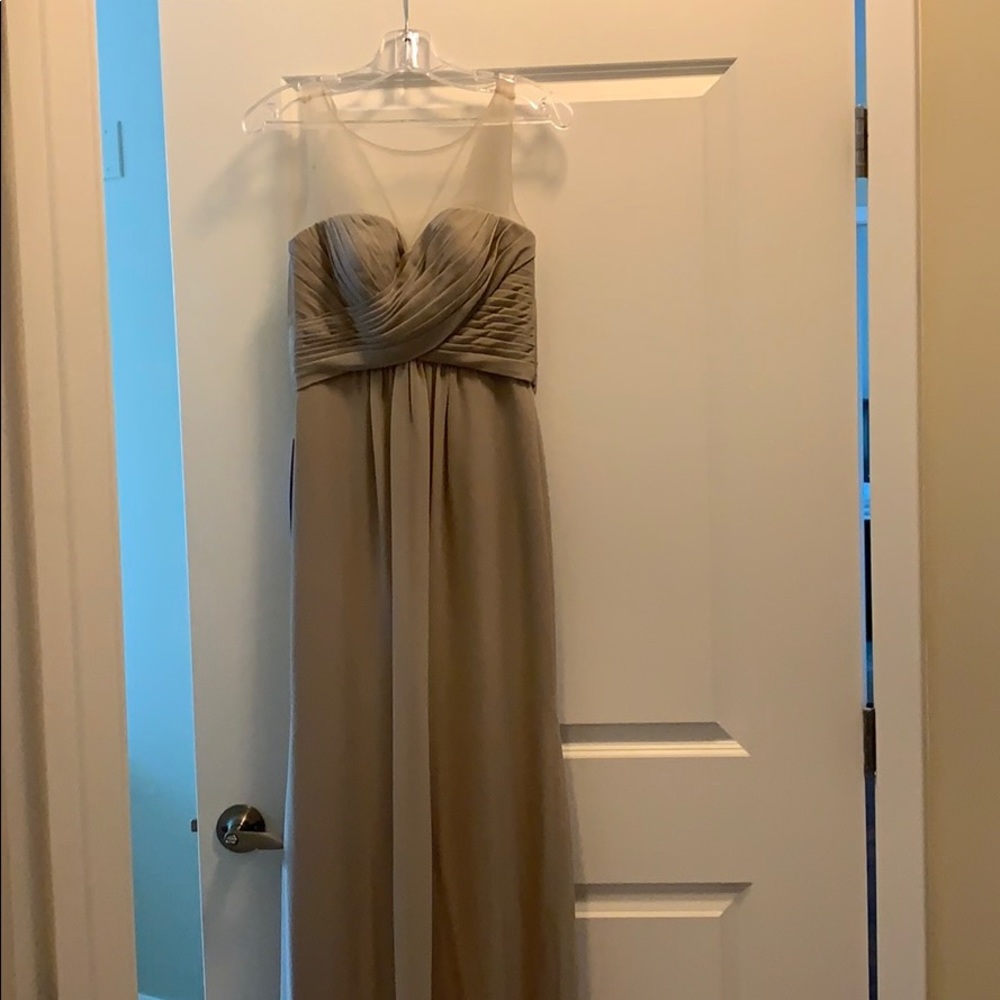 Kleinfeld Cappuccino Chiffon Gown